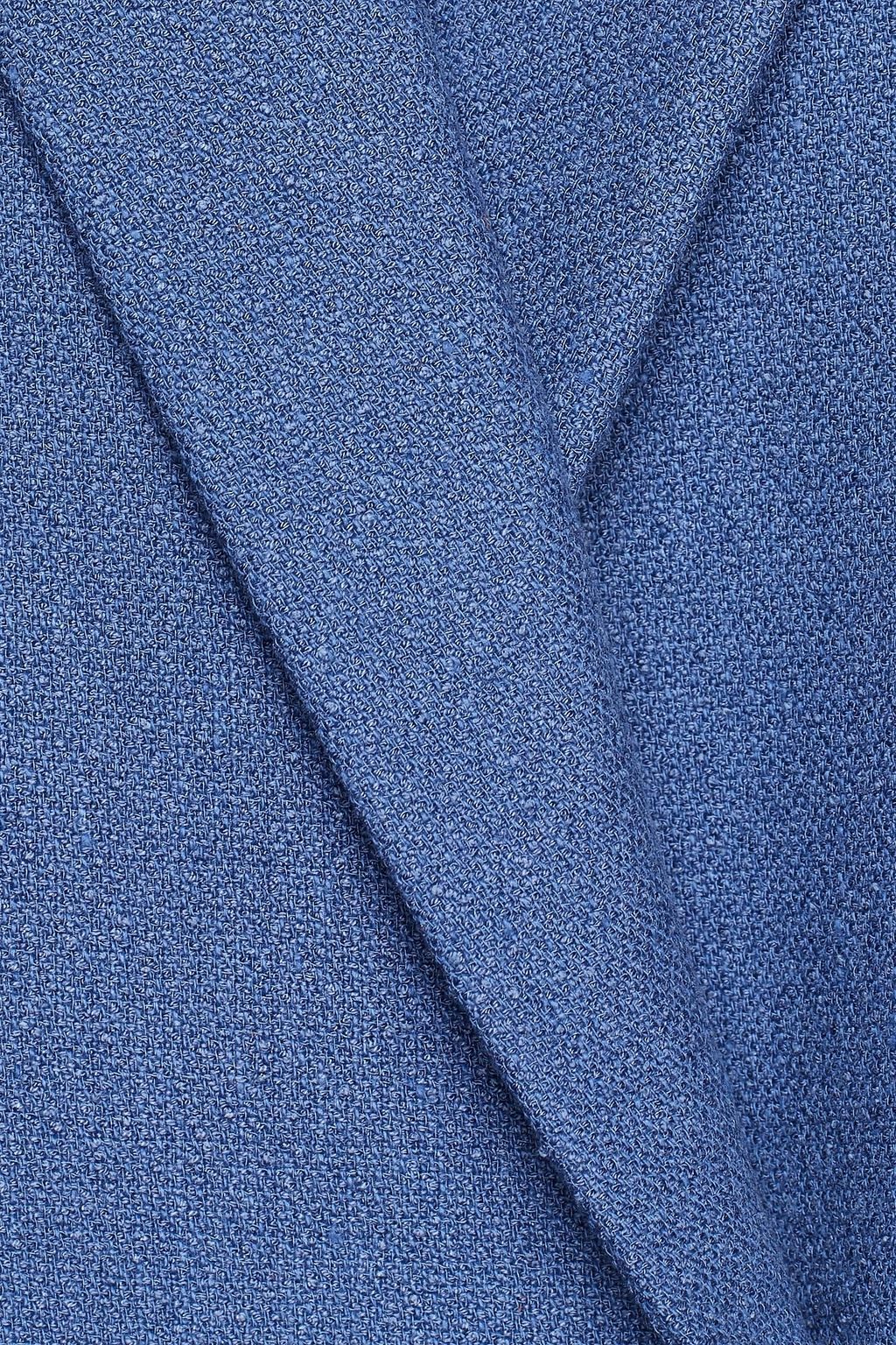 CLAUDIE PIERLOT Verlaine double-breasted Lyocell and linen-blend bouclé-tweed blazer