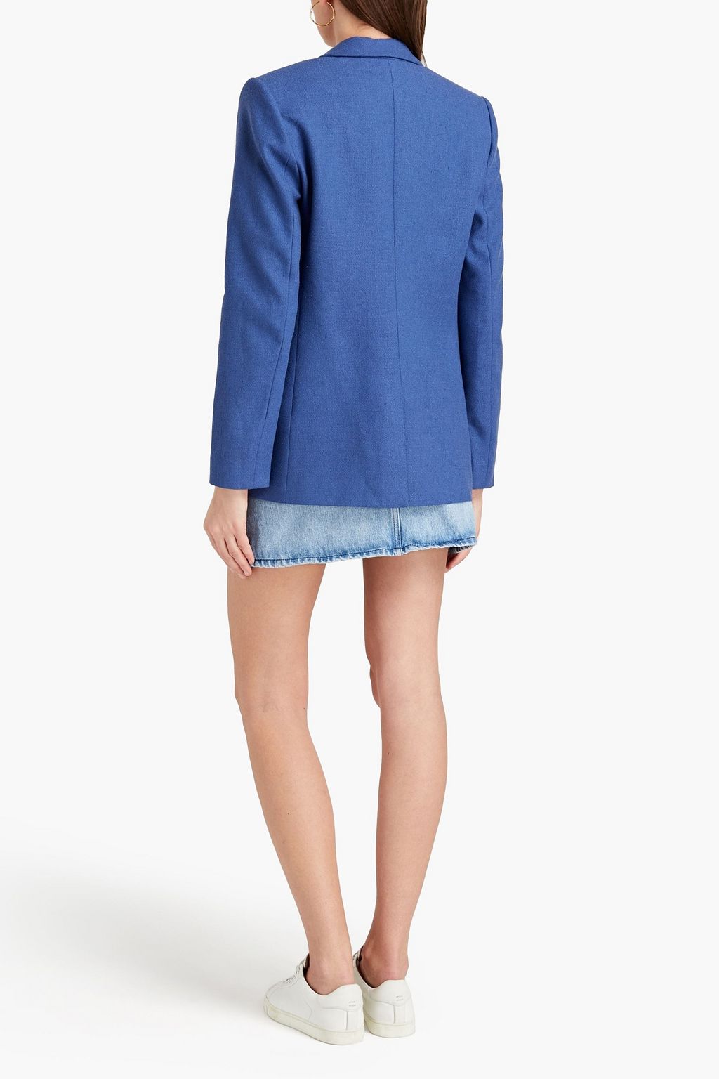 CLAUDIE PIERLOT Verlaine double-breasted Lyocell and linen-blend bouclé-tweed blazer
