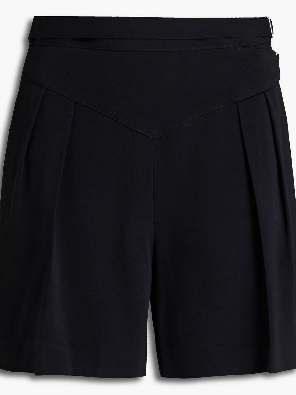 buckle-detailed crepe shorts