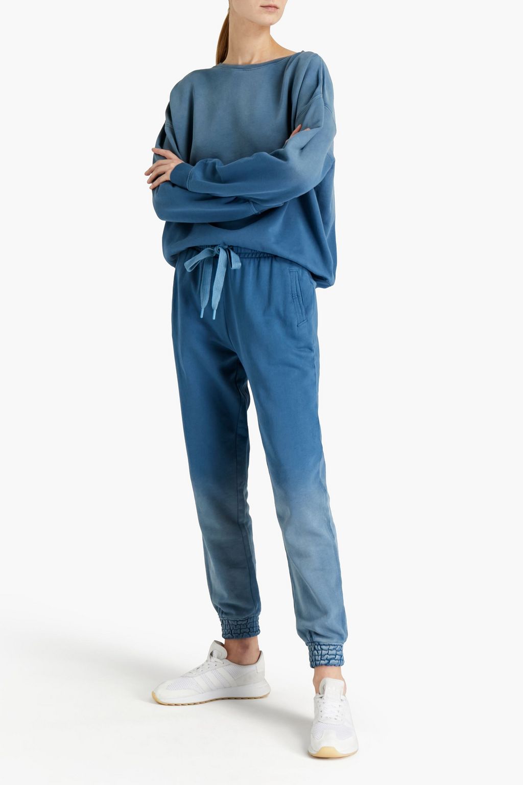 THE UPSIDE Alena oversized dégradé French cotton-terry sweatshirt