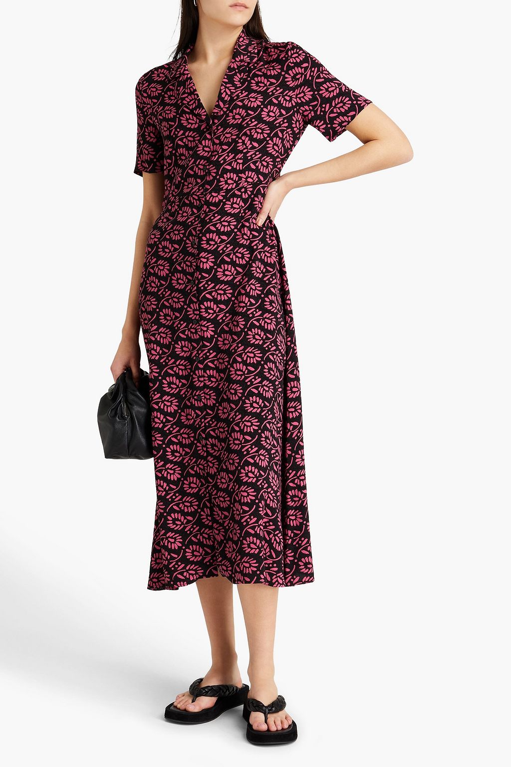CLAUDIE PIERLOT Riveramo printed jacquard midi dress