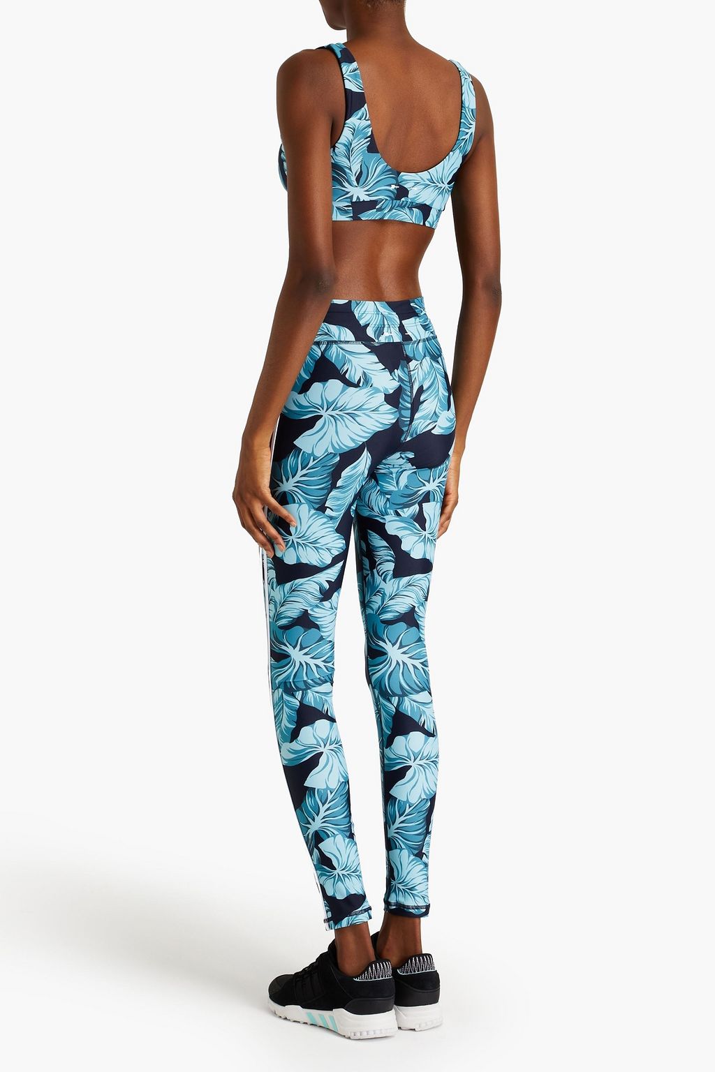 THE UPSIDE Malibu Palm printed stretch leggings