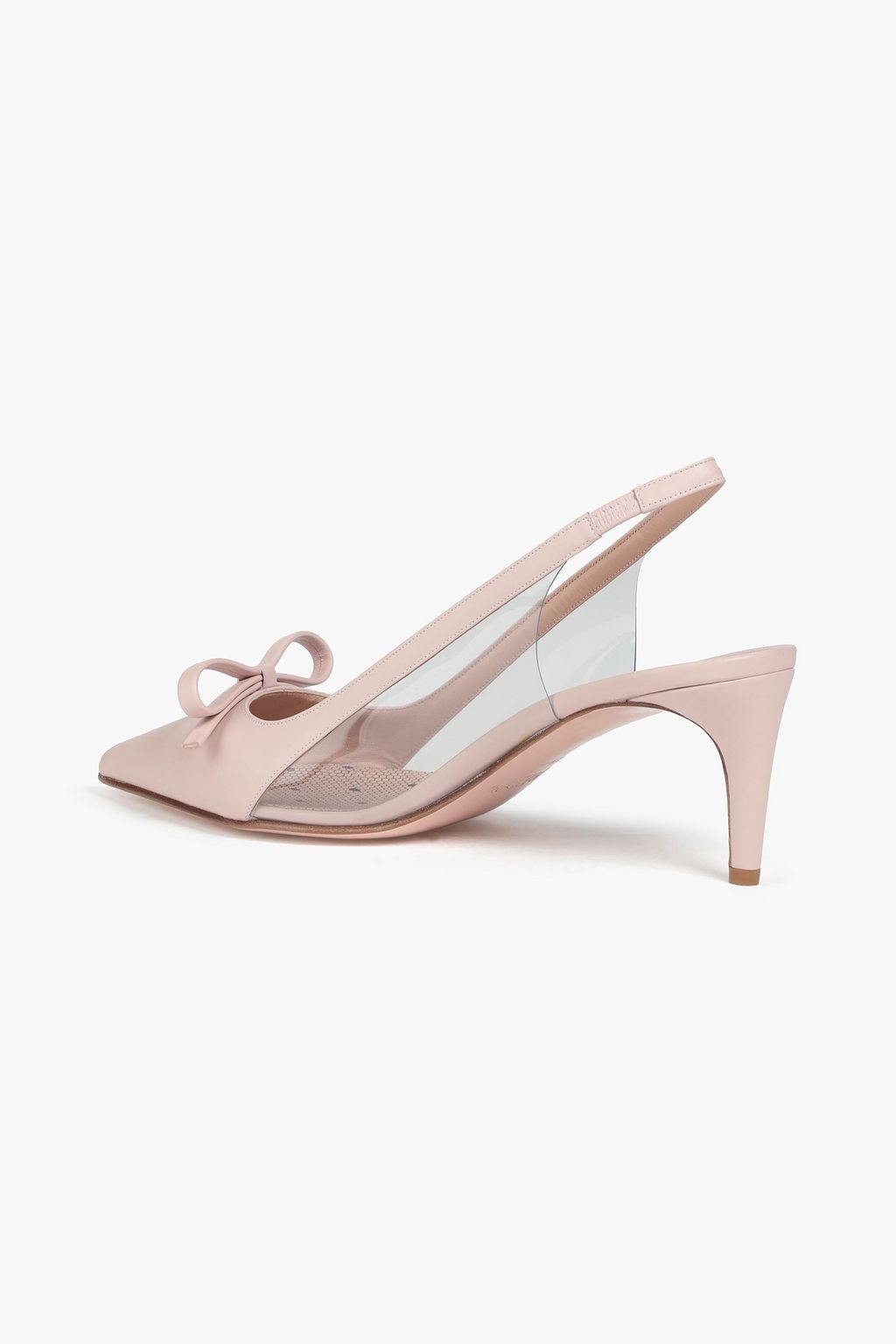 RED(V) Sadie bow-detailed leather and PVC slingback pumps
