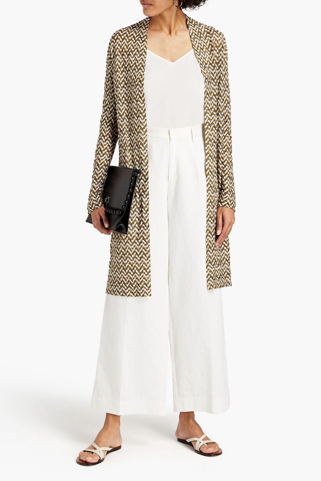 MISSONI Metallic crochet-knit cardigan