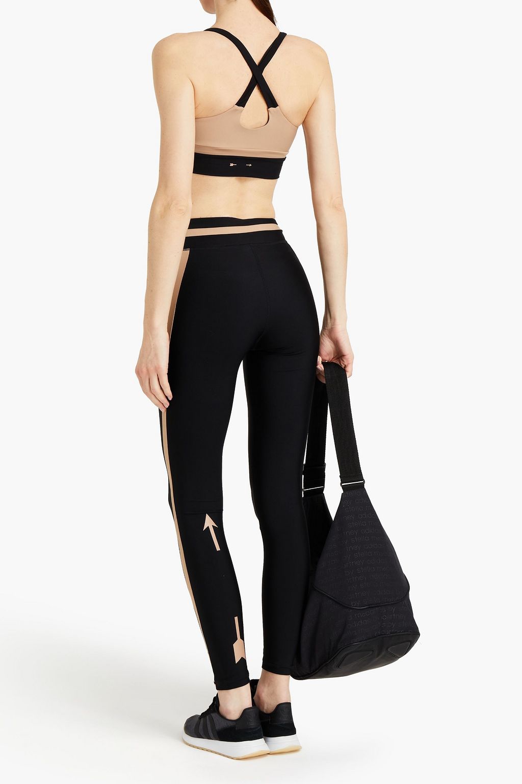 THE UPSIDE Play Colour printed two-tone stretch sports bra