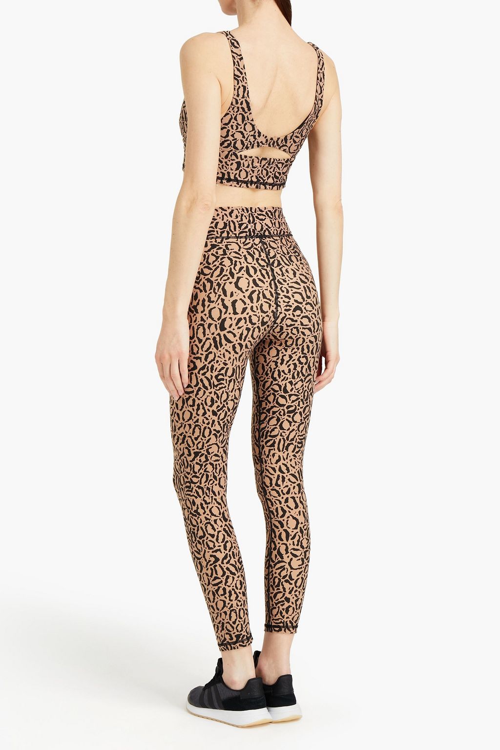 THE UPSIDE Candice cutout leopard-print stretch sports bra