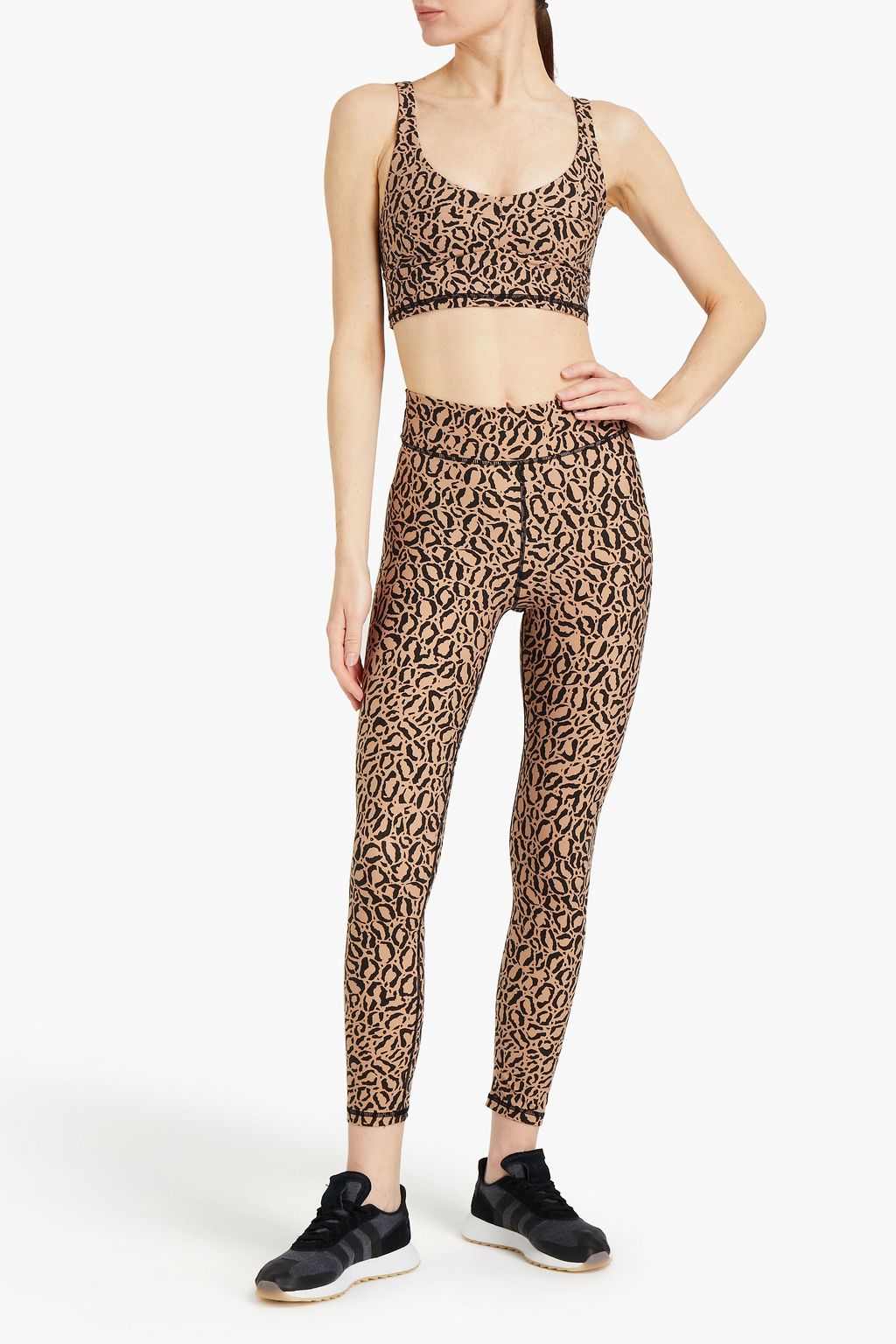 THE UPSIDE Candice cutout leopard-print stretch sports bra