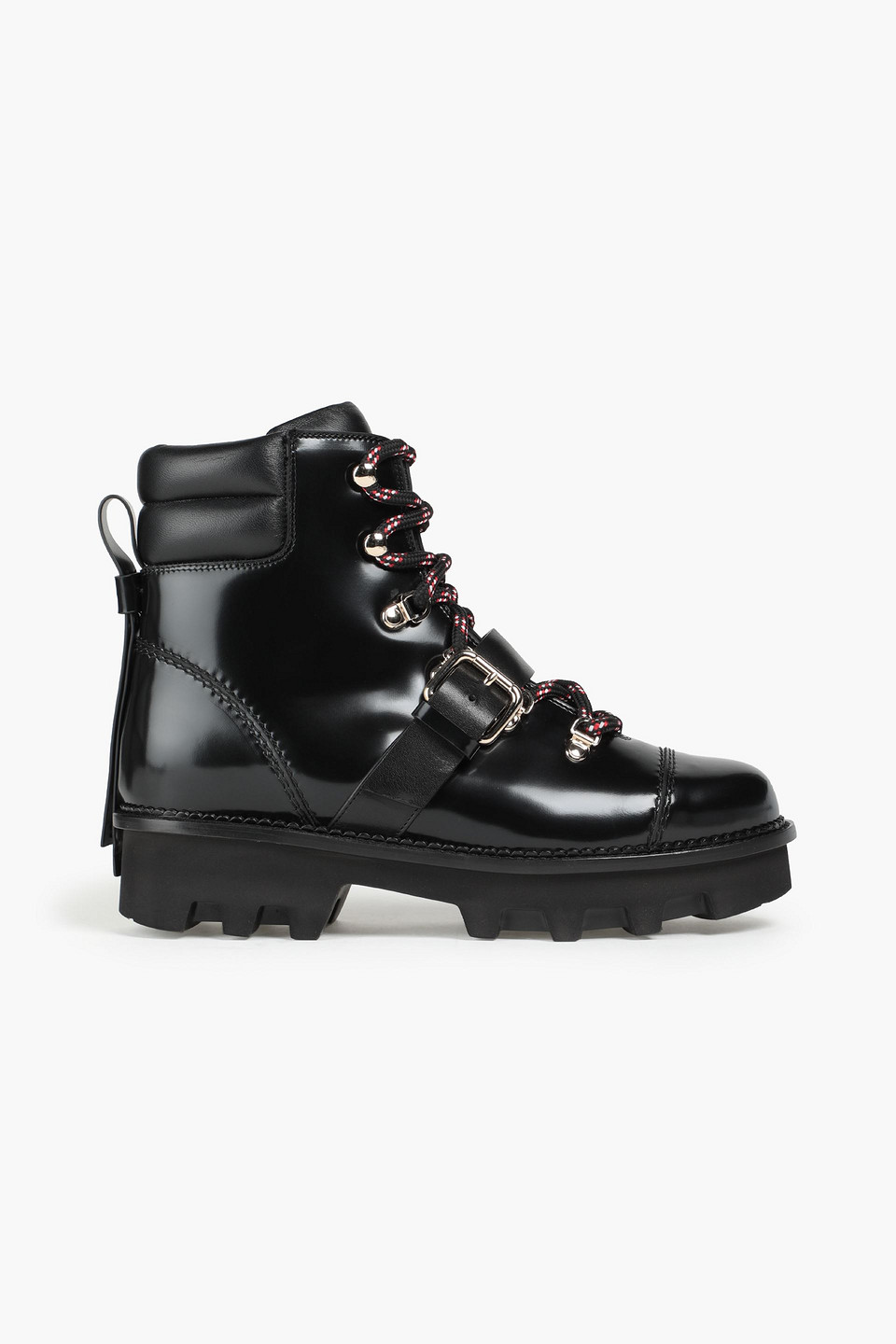 RED(V) Glossed-leather ankle boots
