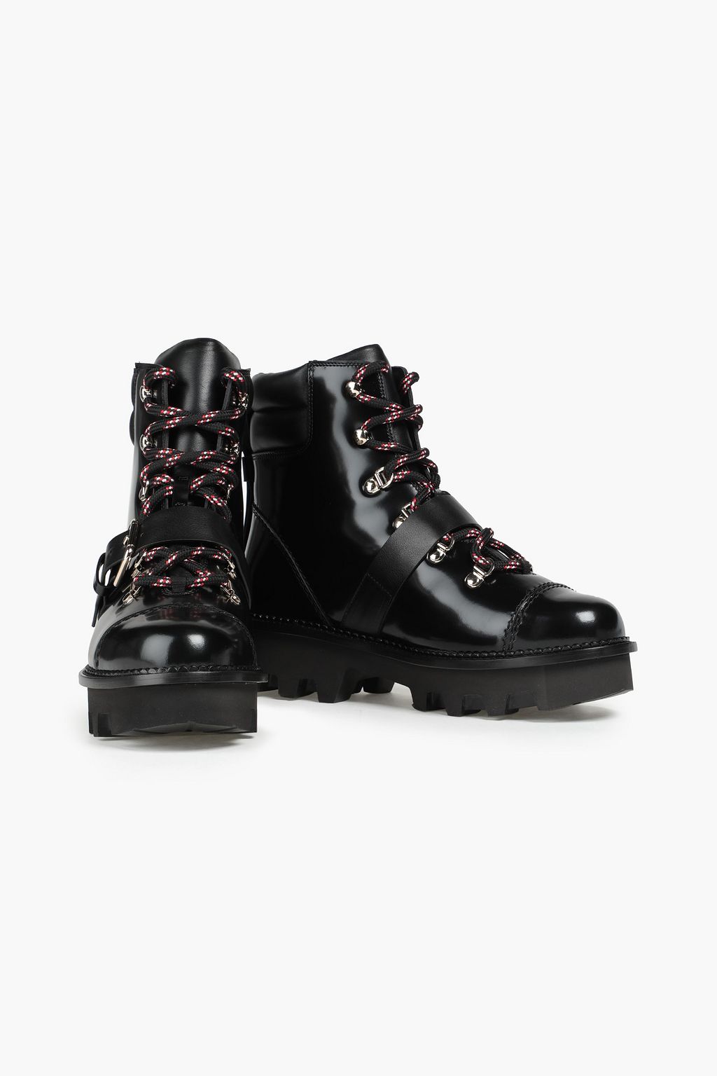 RED(V) Glossed-leather ankle boots