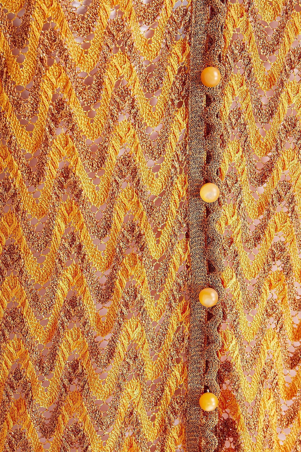 MISSONI Metallic crochet-knit cardigan