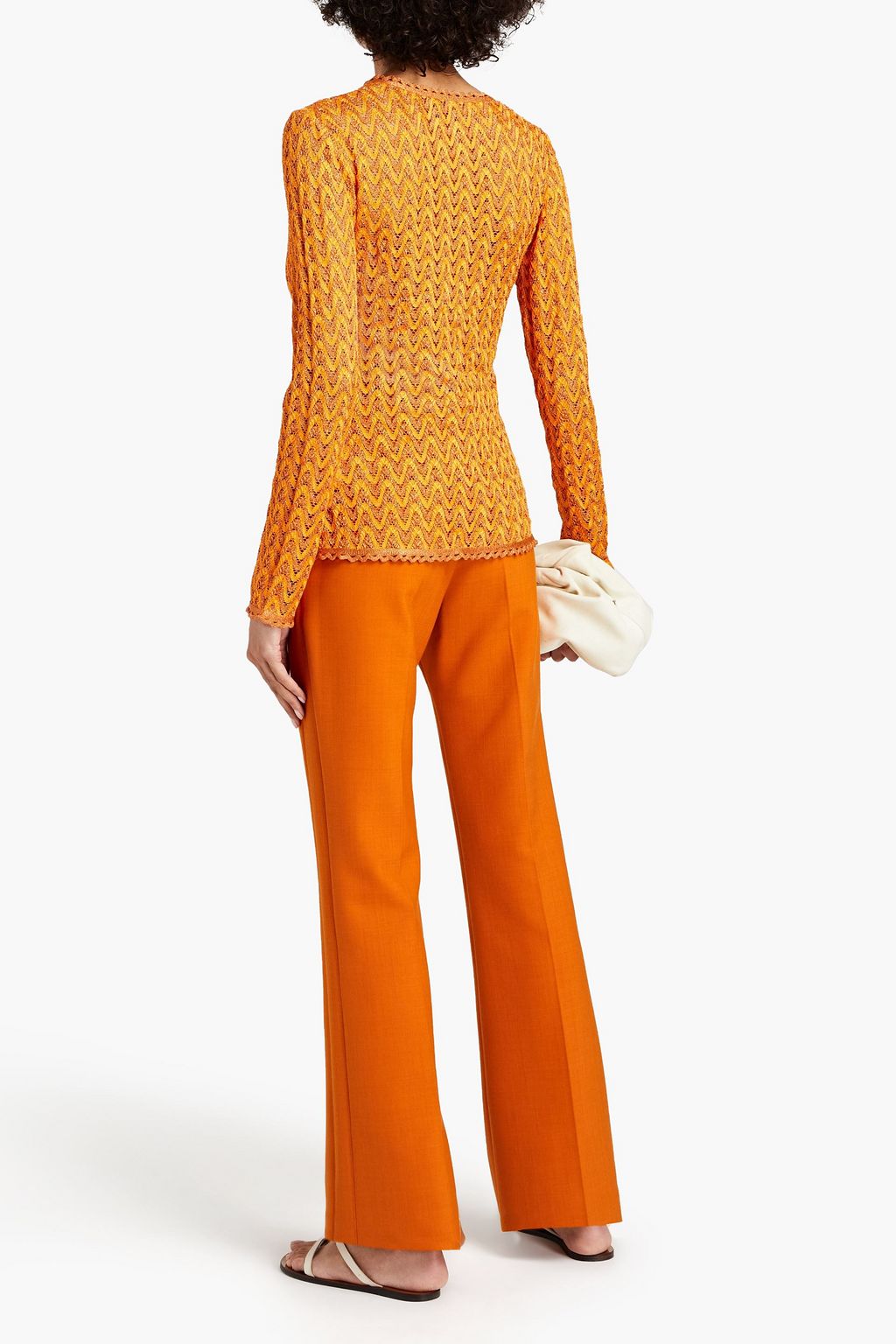 MISSONI Metallic crochet-knit cardigan