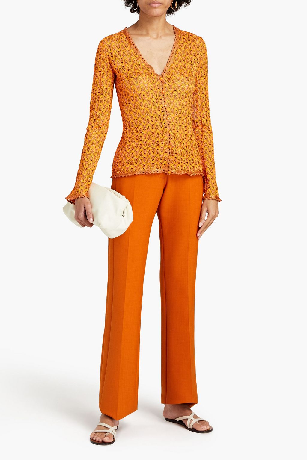MISSONI Metallic crochet-knit cardigan
