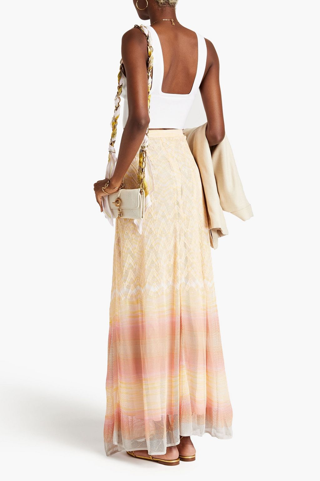 MISSONI Crochet-knit maxi skirt