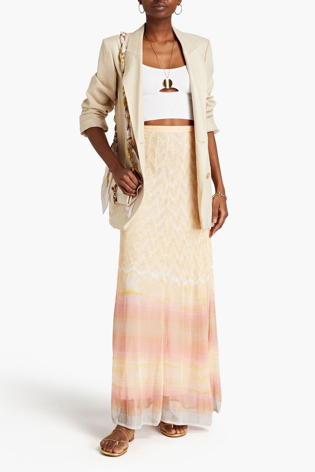 MISSONI Crochet-knit maxi skirt