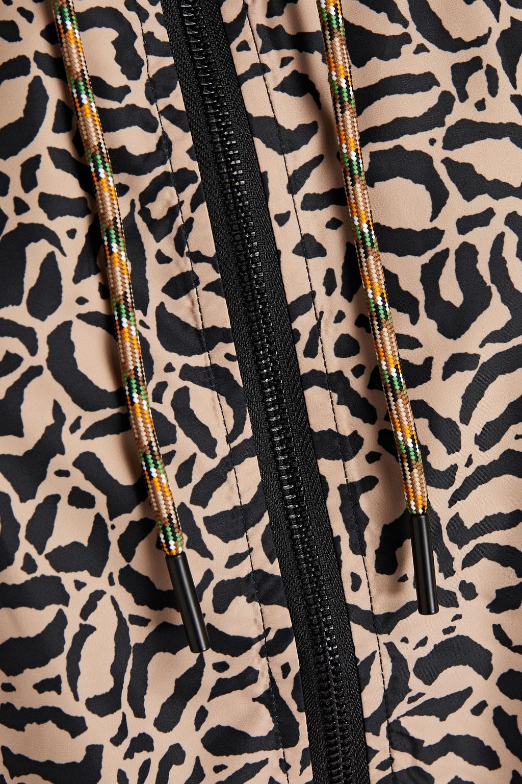 THE UPSIDE Lila leopard-print shell hooded jacket