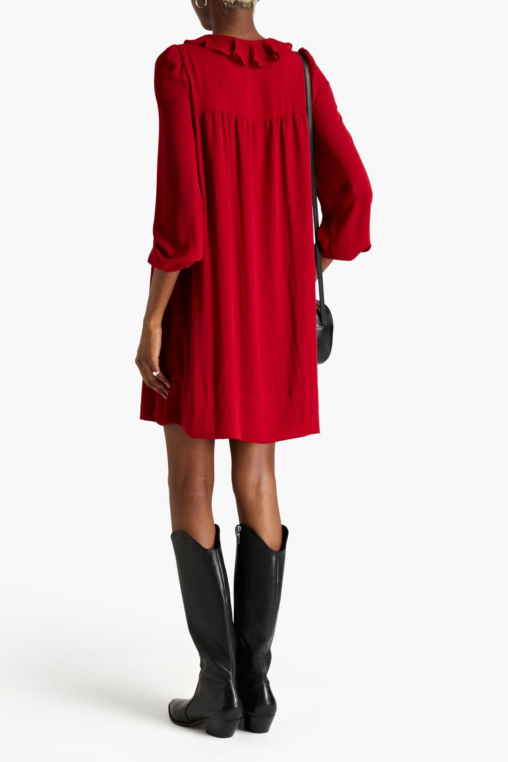 CLAUDIE PIERLOT Roxane ruffle-trimmed crepe mini dress