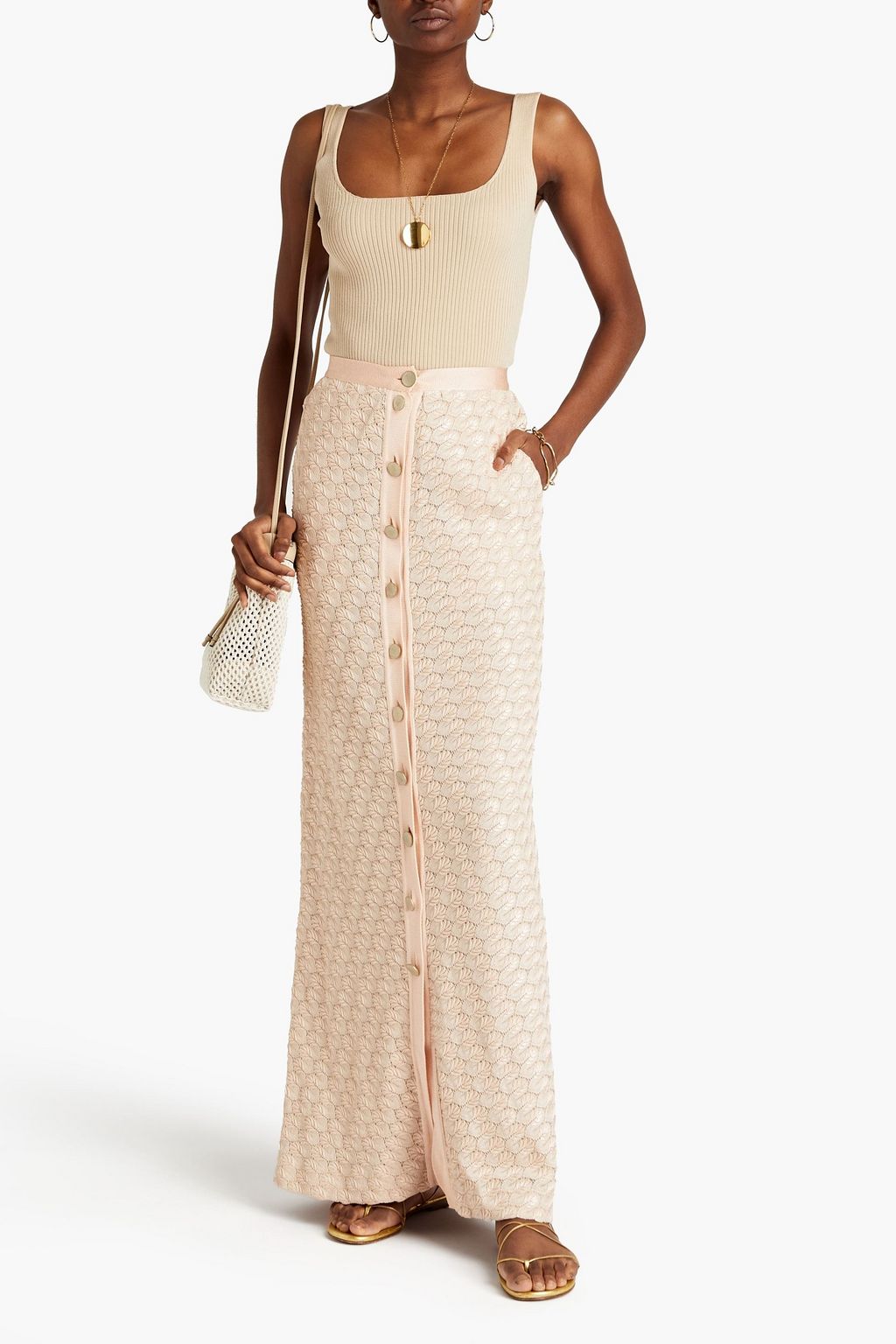 MISSONI Crochet-knit maxi skirt