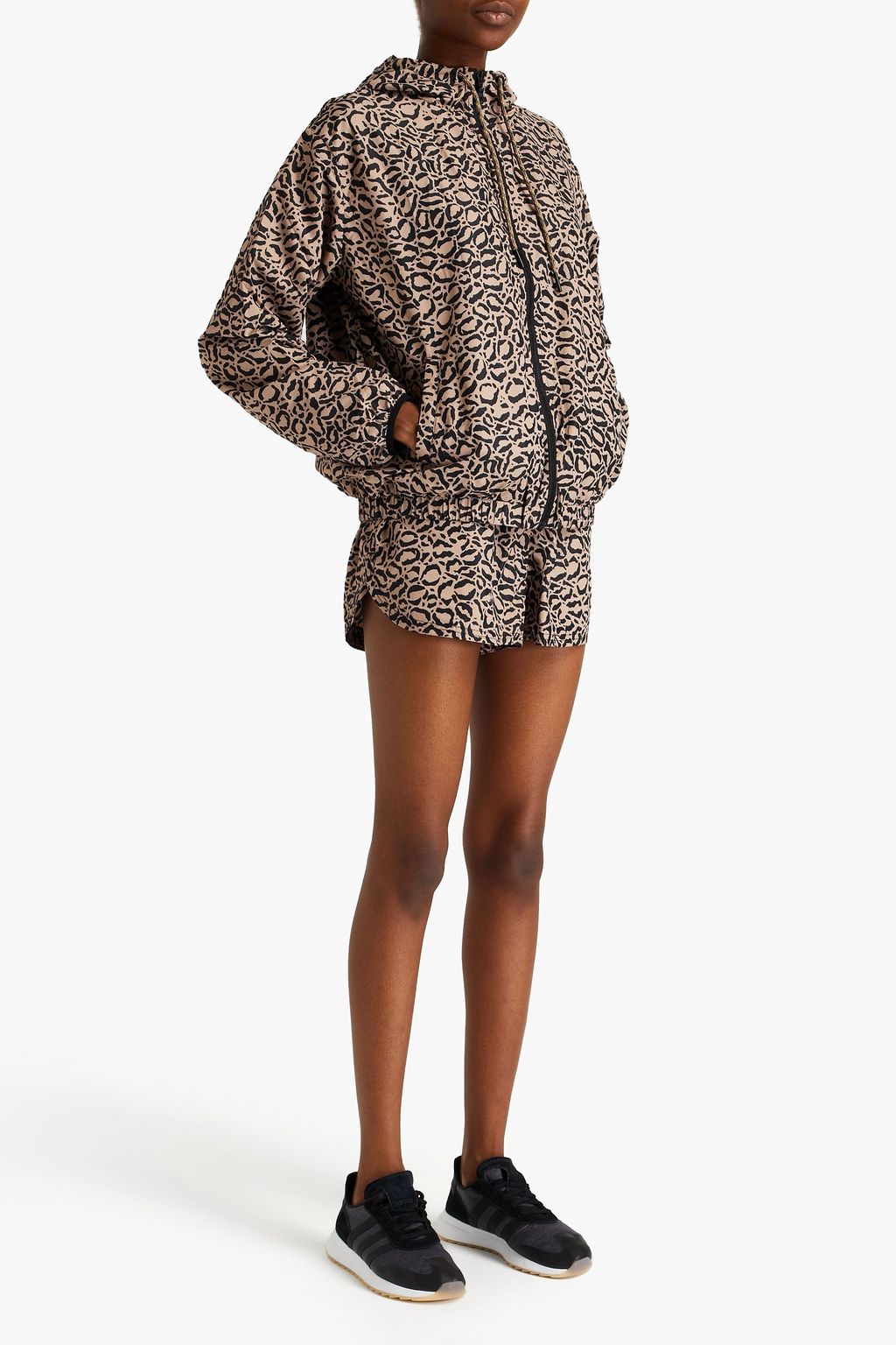 THE UPSIDE Efrem leopard-print shell shorts