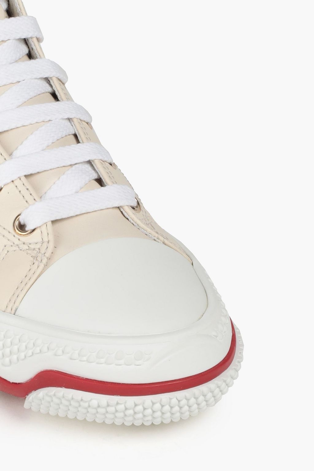 RED(V) Leather high-top sneakers