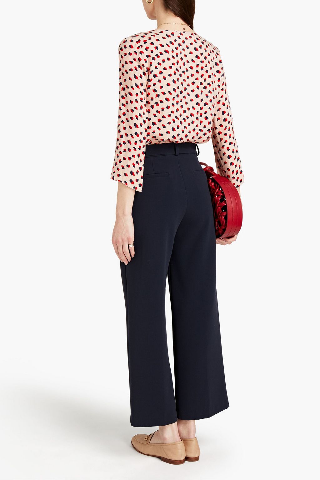CLAUDIE PIERLOT Printed cupro-twill top