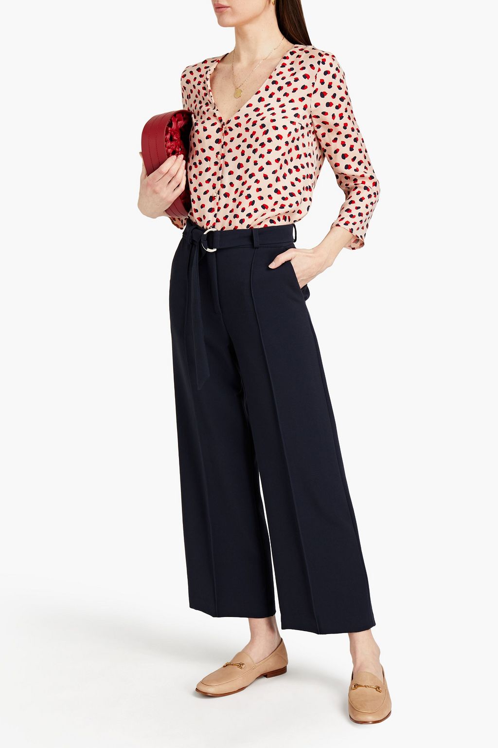 CLAUDIE PIERLOT Printed cupro-twill top