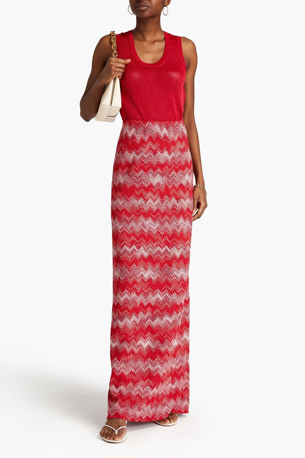 MISSONI Metallic knitted top