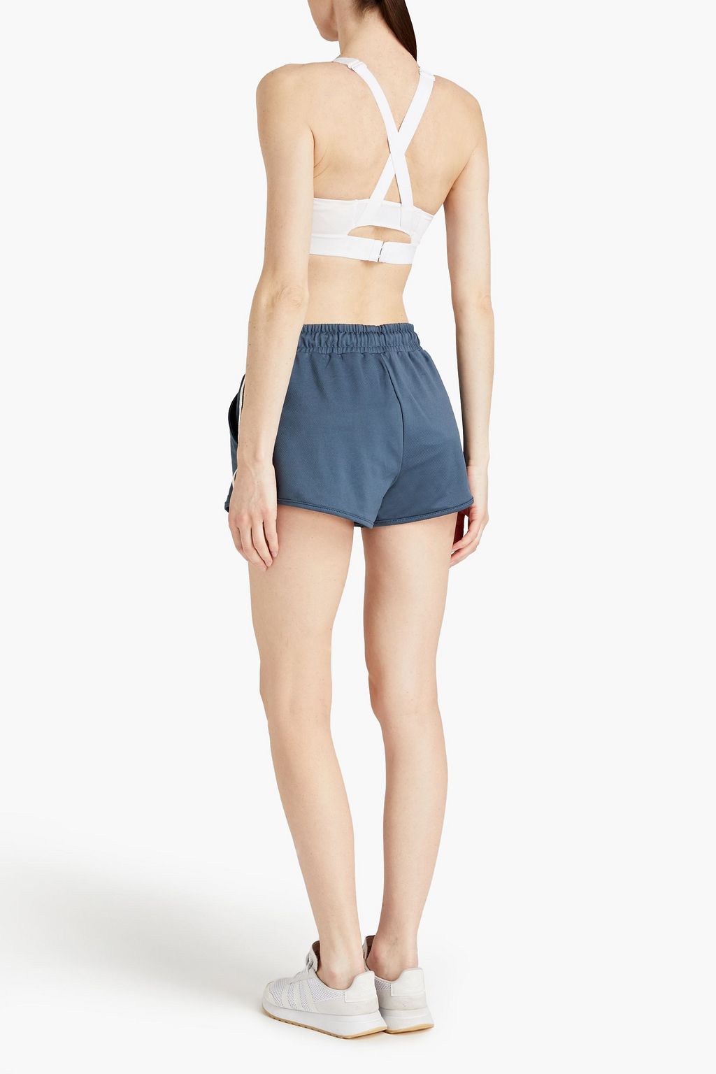 THE UPSIDE Striped piqué shorts