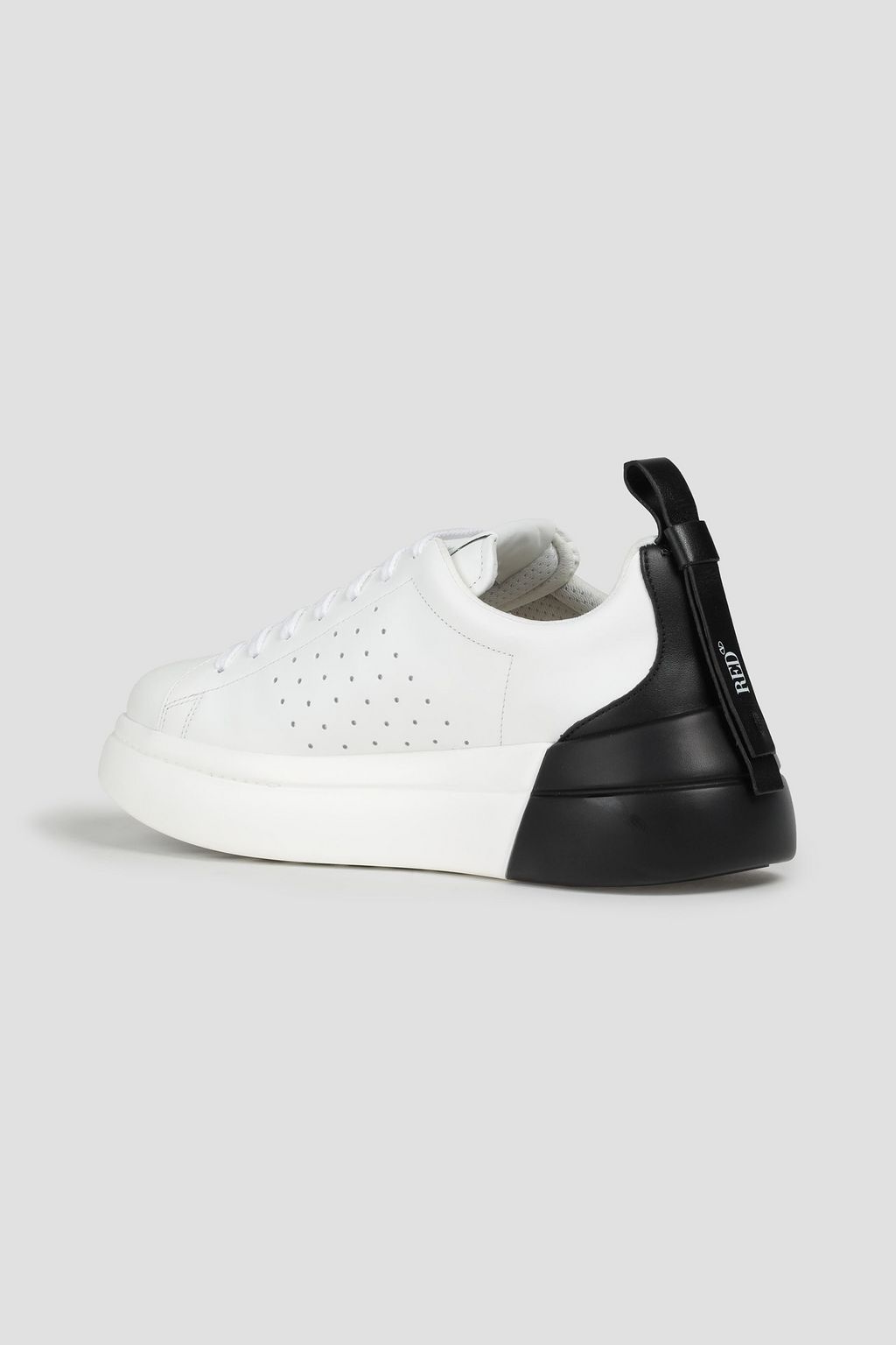 RED(V) Two-tone leather sneakers