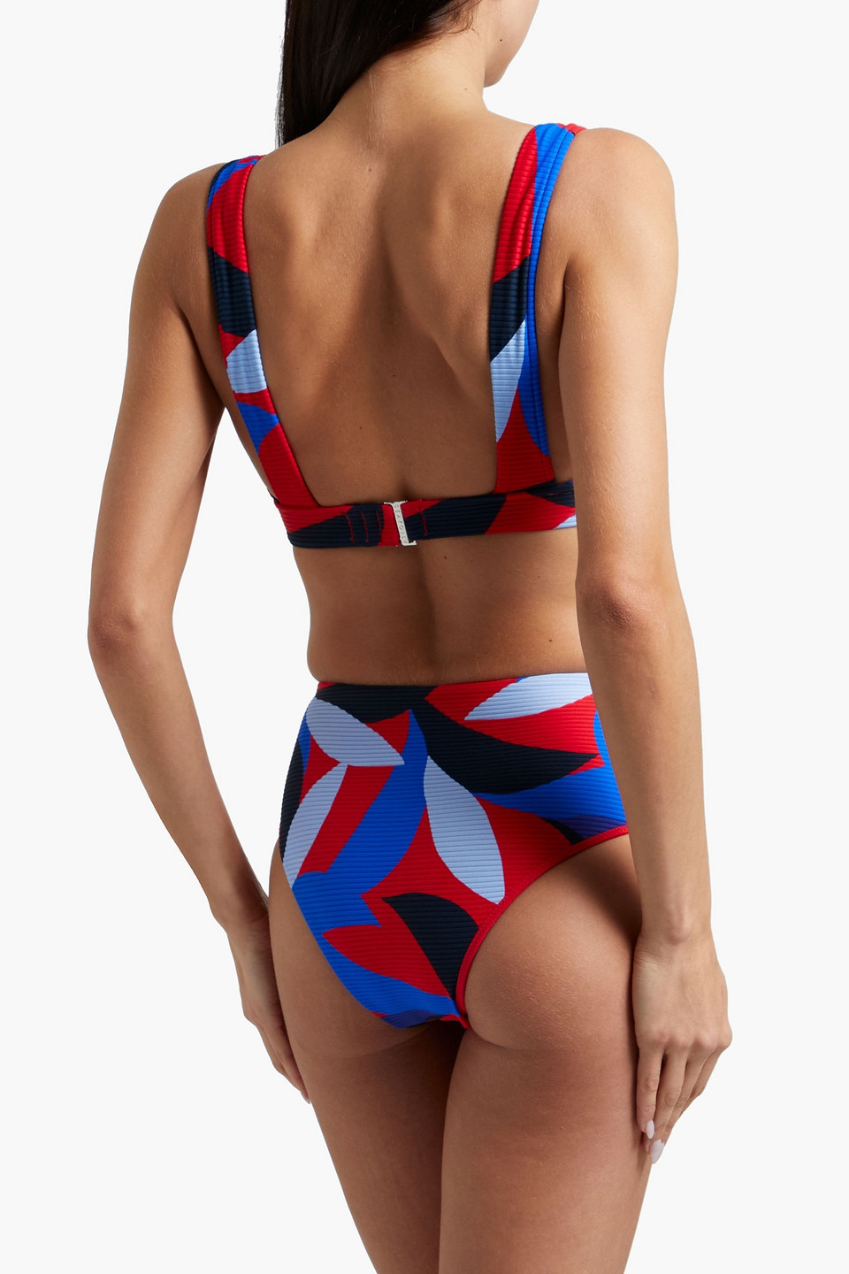 SEAFOLLY PRINTED RIBBED TRIANGLE BIKINI TOP 3074457345629429678