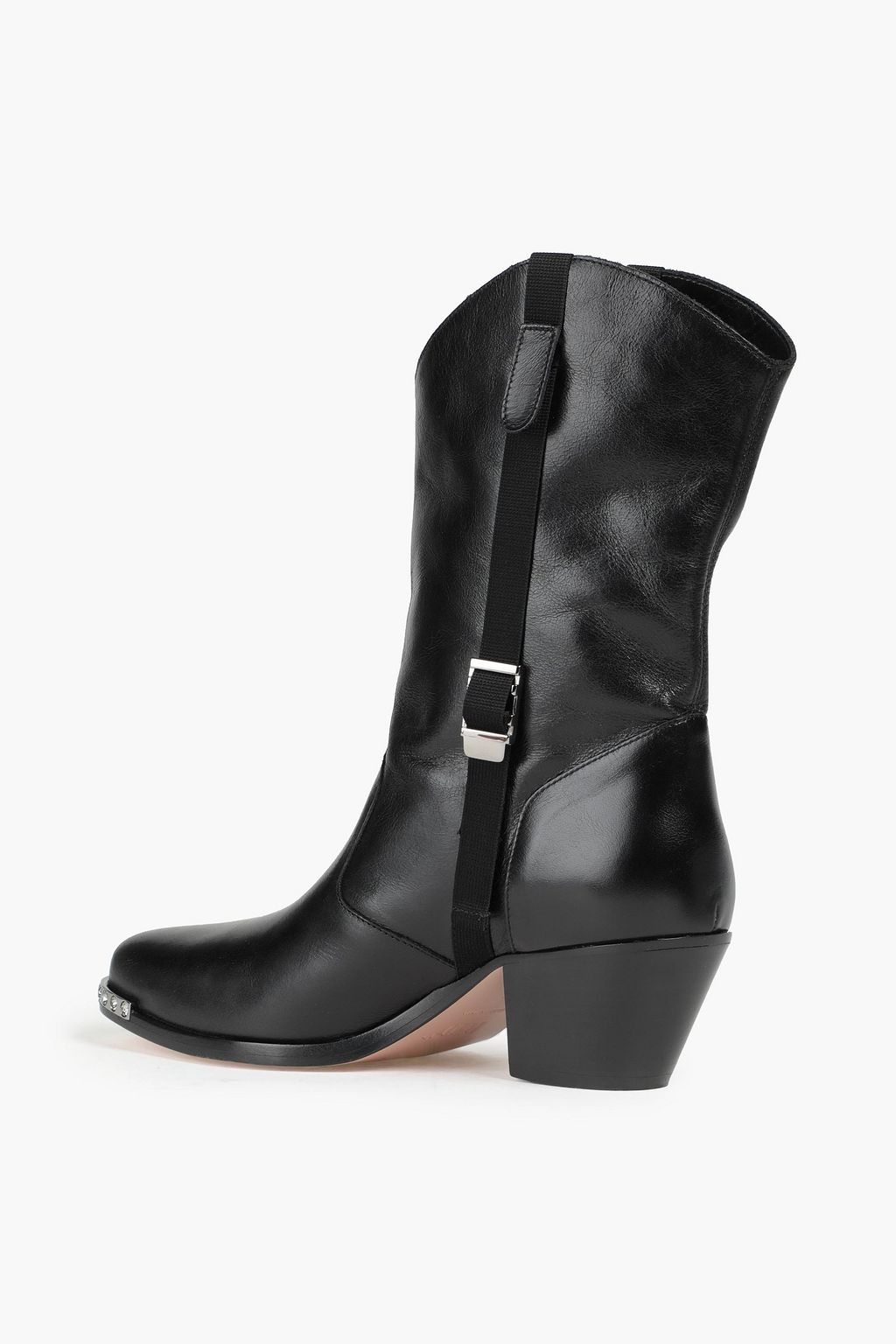 RED(V) Crystal-embellished leather ankle boots