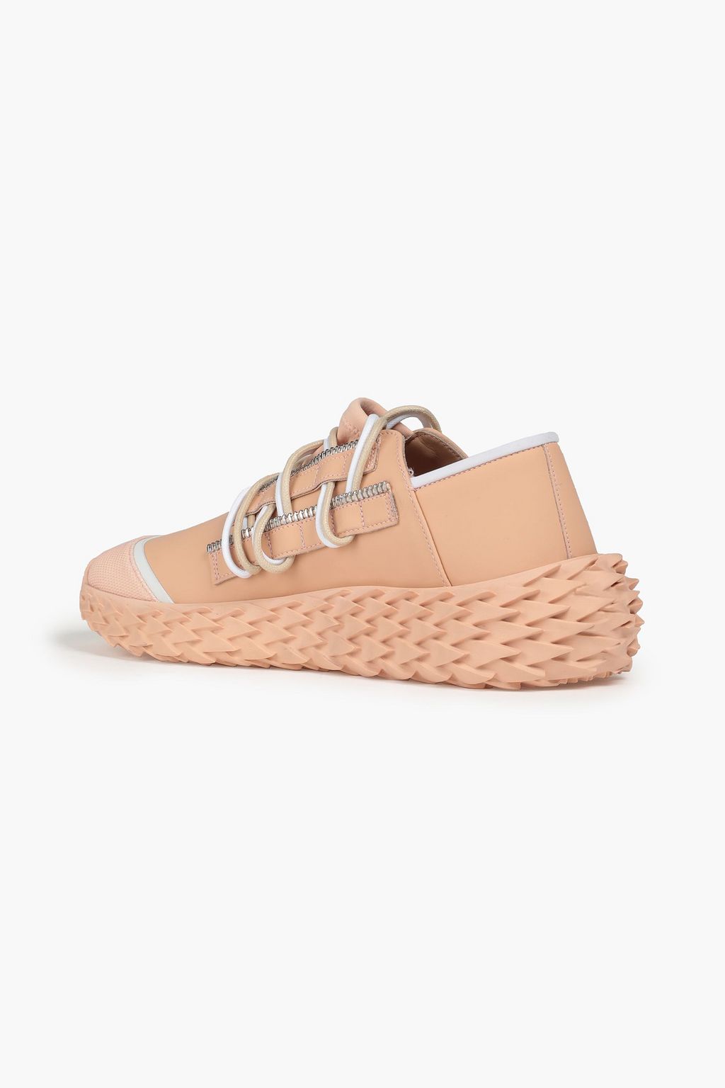 GIUSEPPE ZANOTTI Zip-detailed leather sneakers