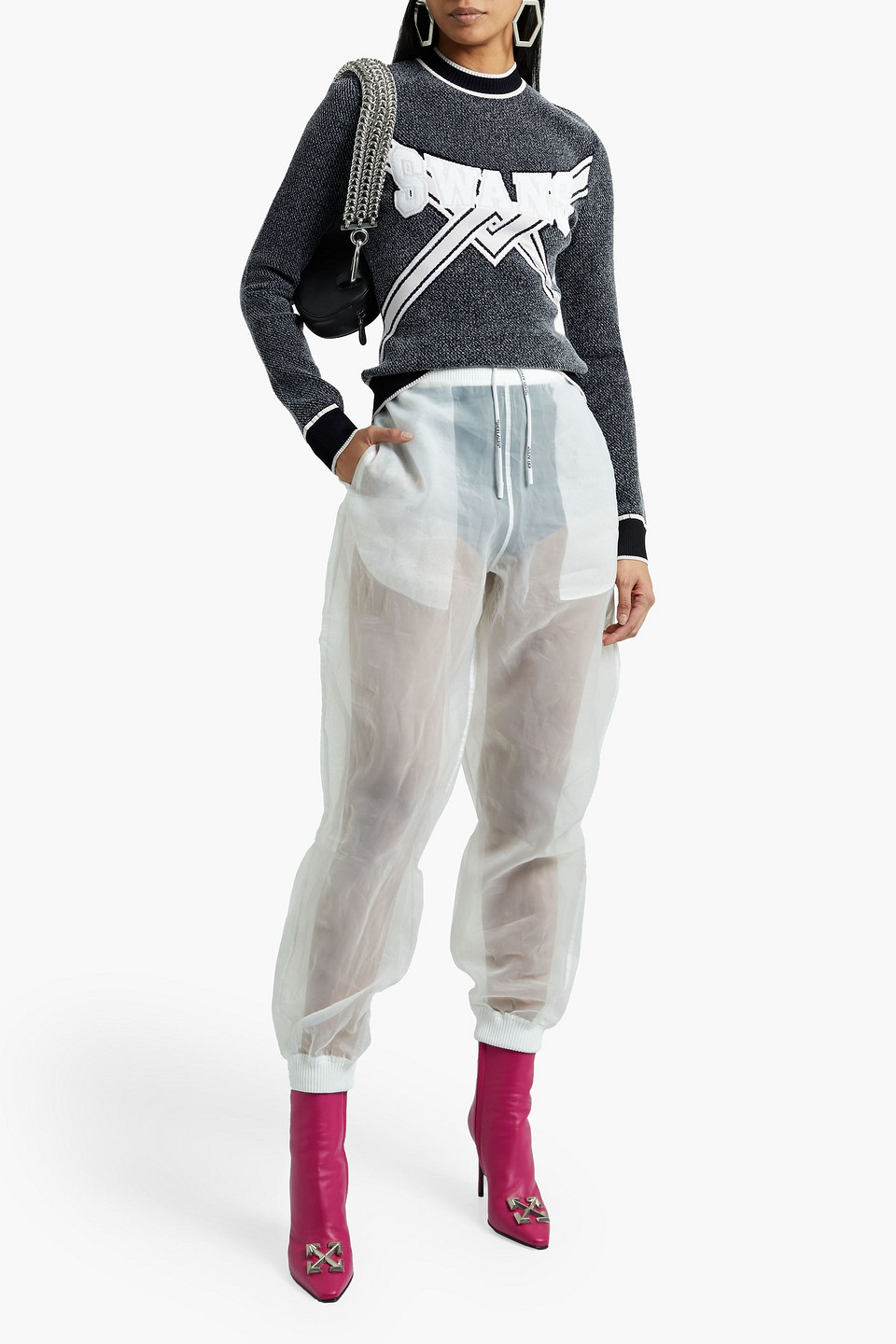Off-white Off White Swan Knitwear In Black