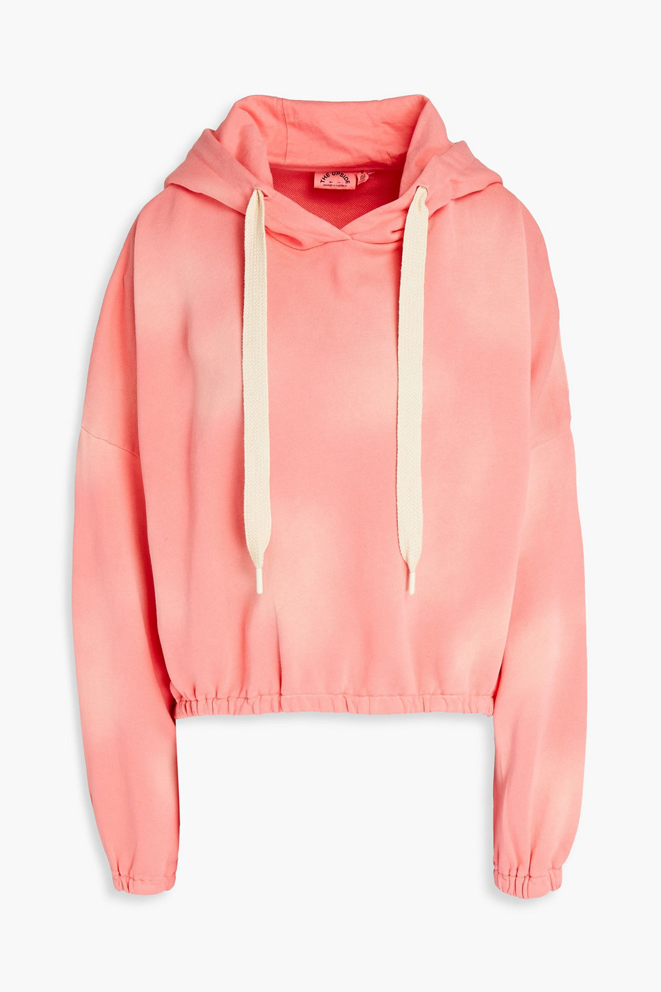 the upside - moonstone amelie faded french cotton-terry hoodie - orange - us 10