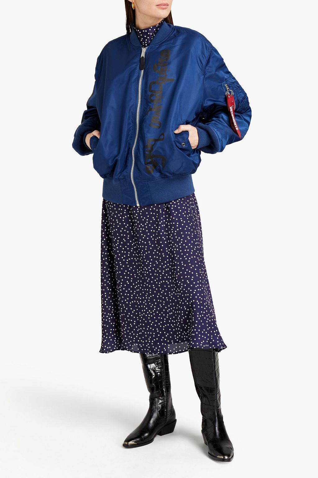 VETEMENTS Printed shell bomber jacket