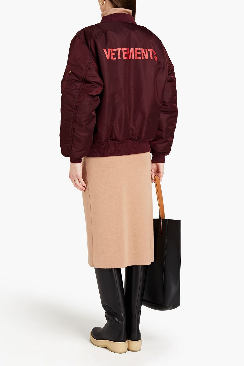 VETEMENTS Reversible printed shell bomber jacket