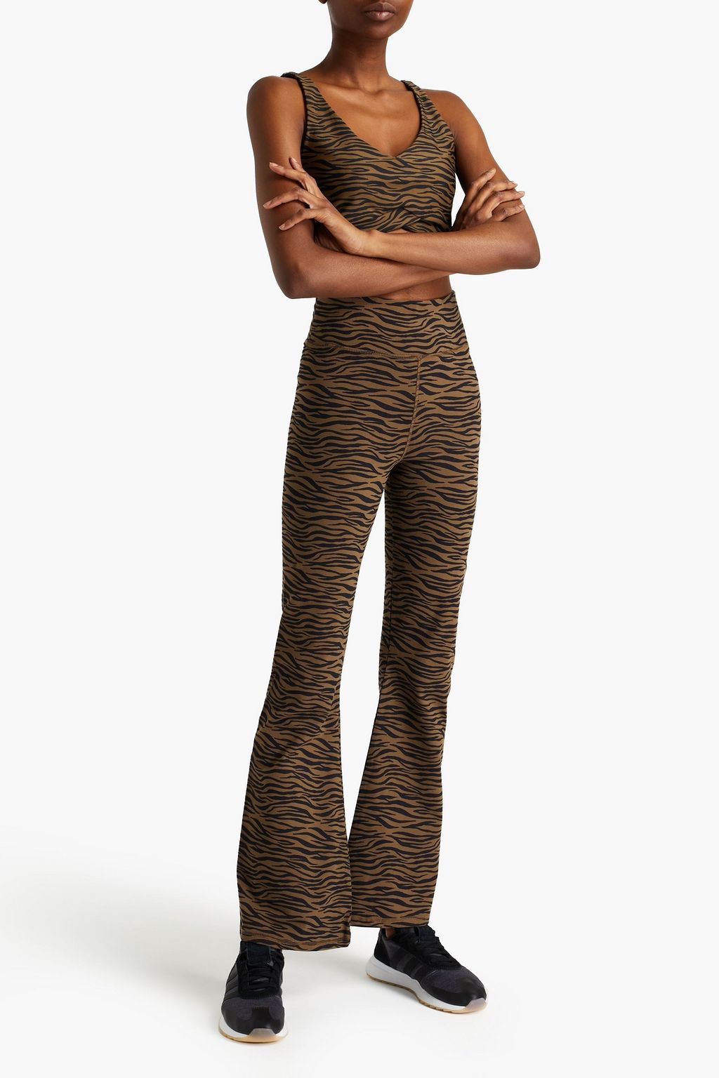 THE UPSIDE Malibu Tiger Florence cotton-blend jersey track pants