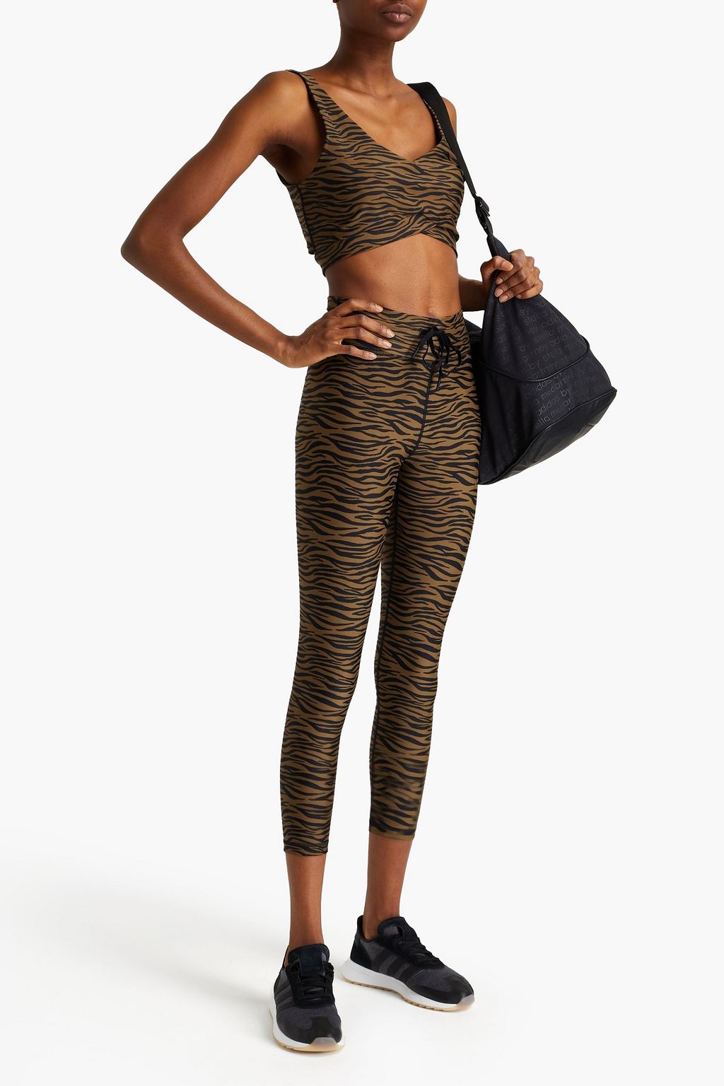 THE UPSIDE Malibu Tiger Bowie cutout stretch sports bra