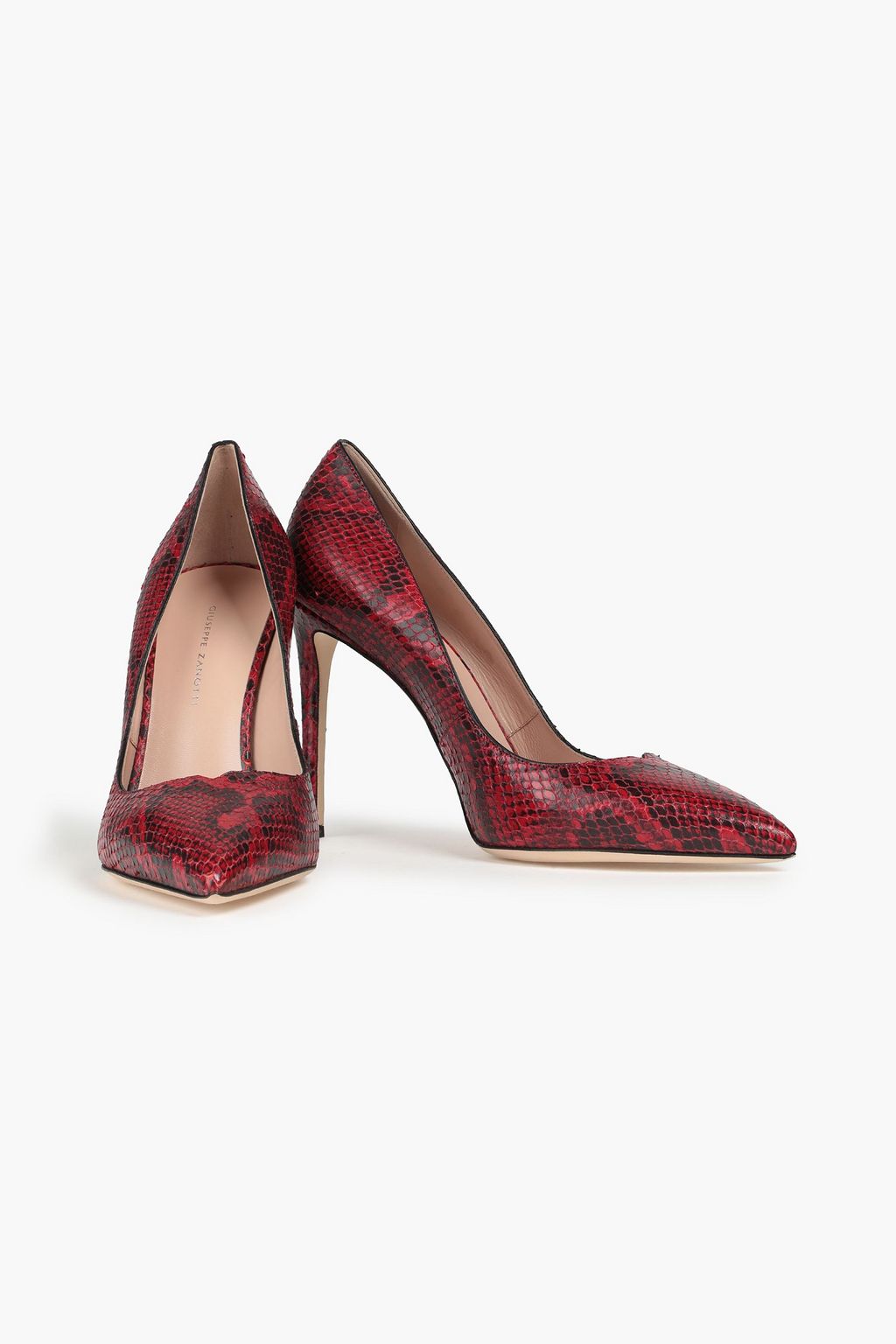 GIUSEPPE ZANOTTI Snake-effect leather pumps