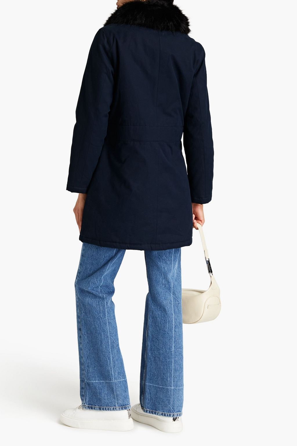 CLAUDIE PIERLOT Belted cotton-gabardine parka