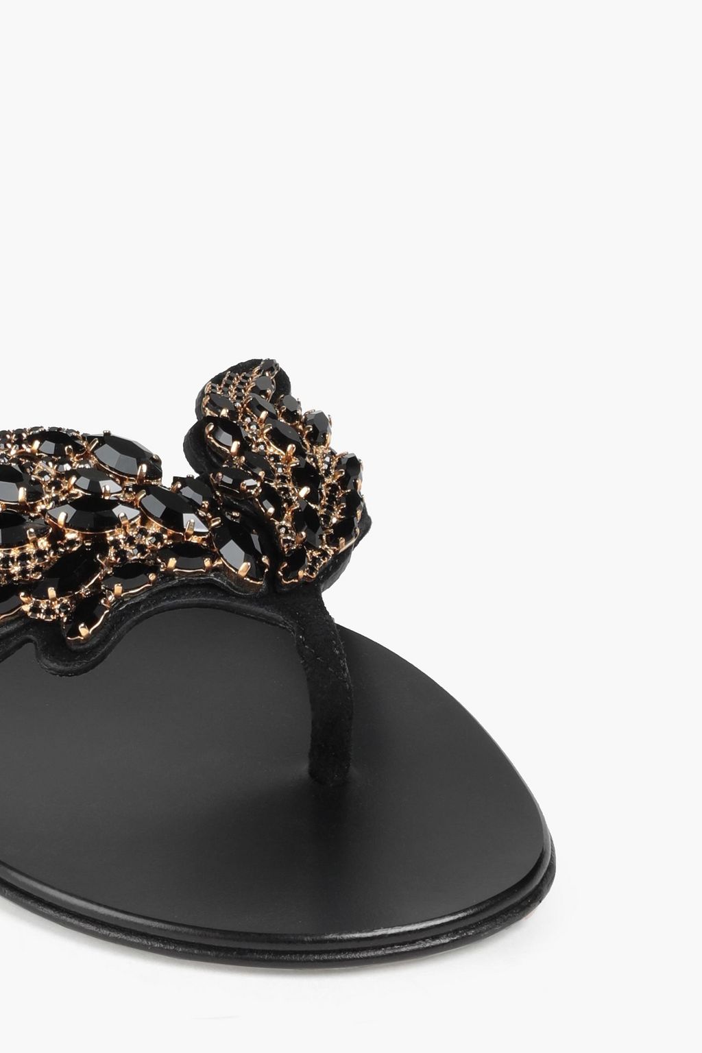 GIUSEPPE ZANOTTI Crystal-embellished suede sandals