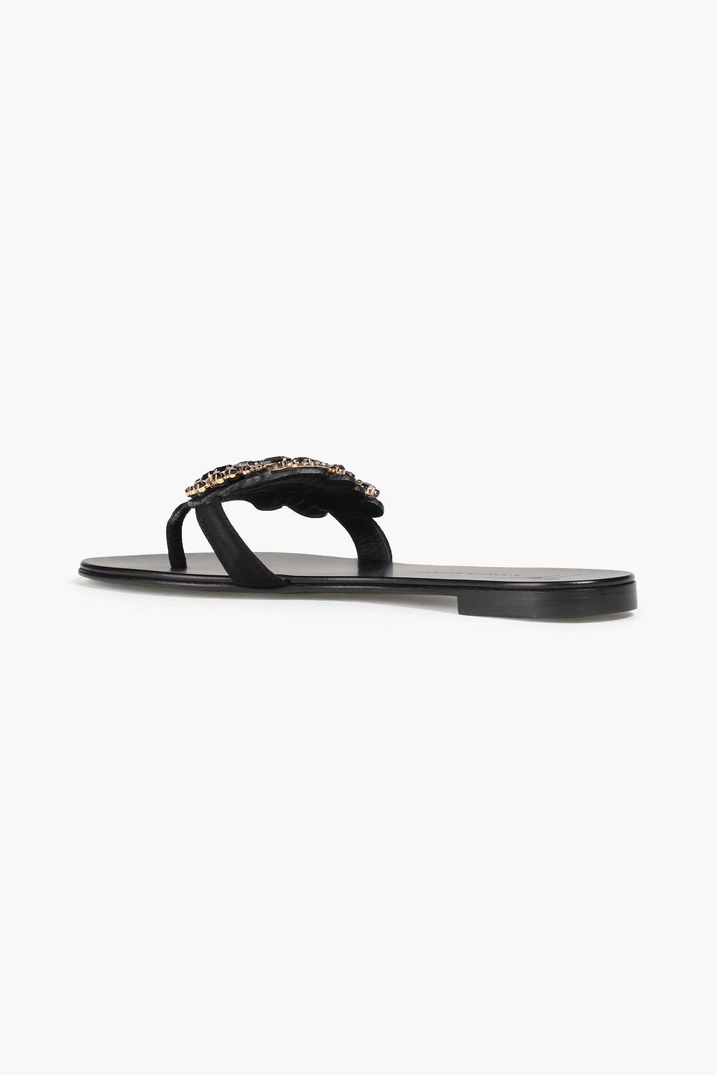 GIUSEPPE ZANOTTI Crystal-embellished suede sandals