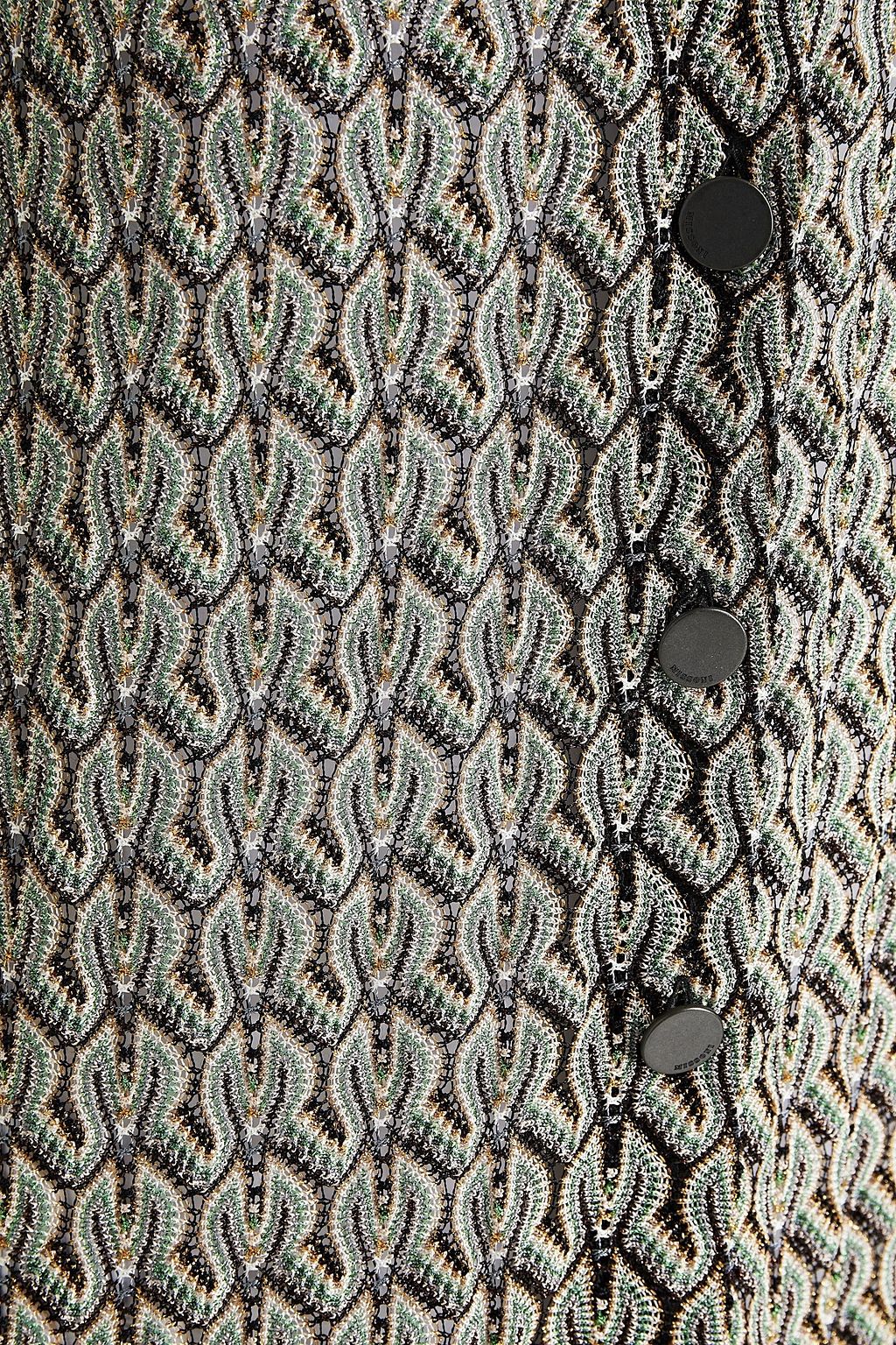 MISSONI Metallic crochet-knit cardigan