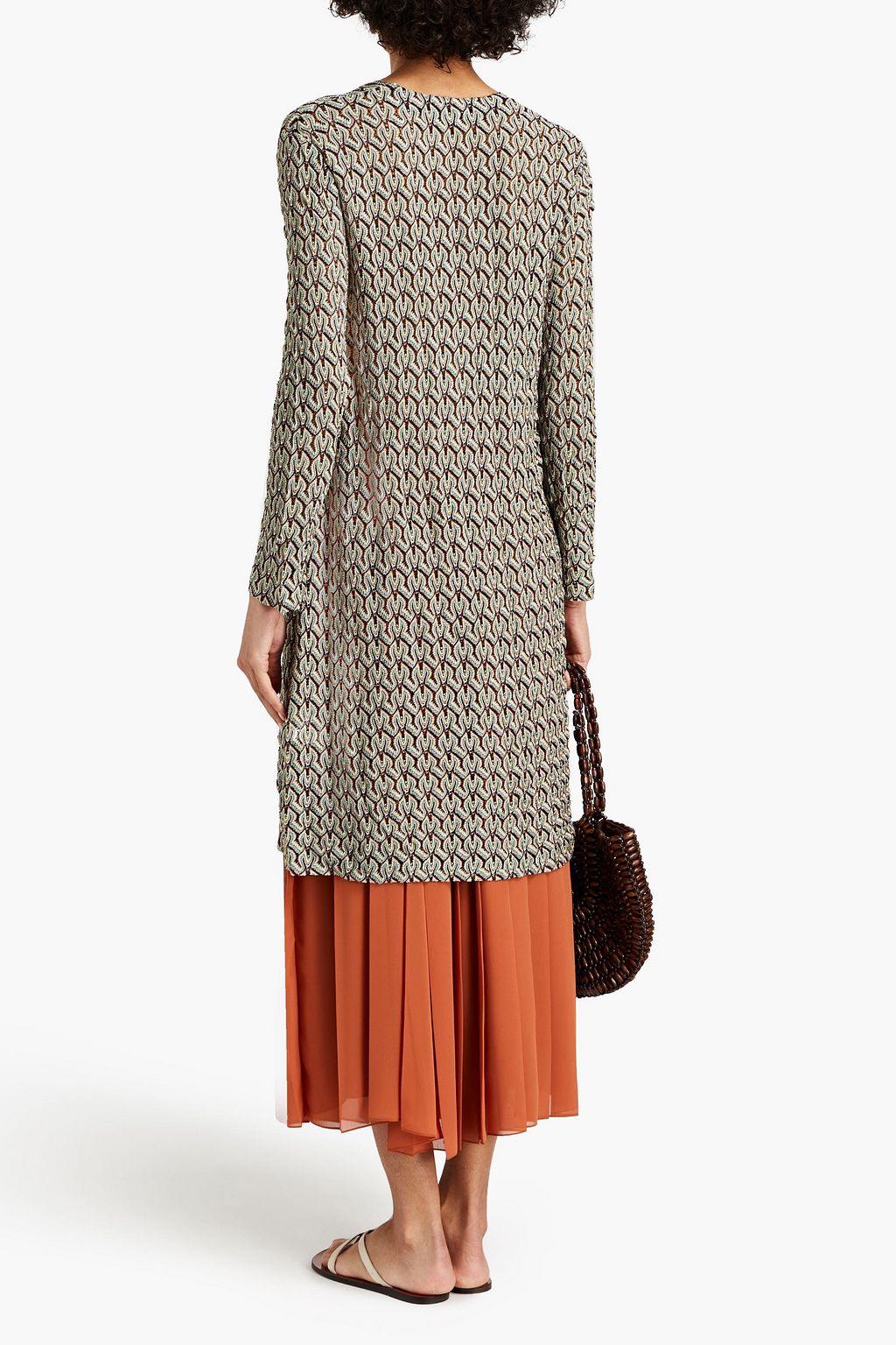 MISSONI Metallic crochet-knit cardigan