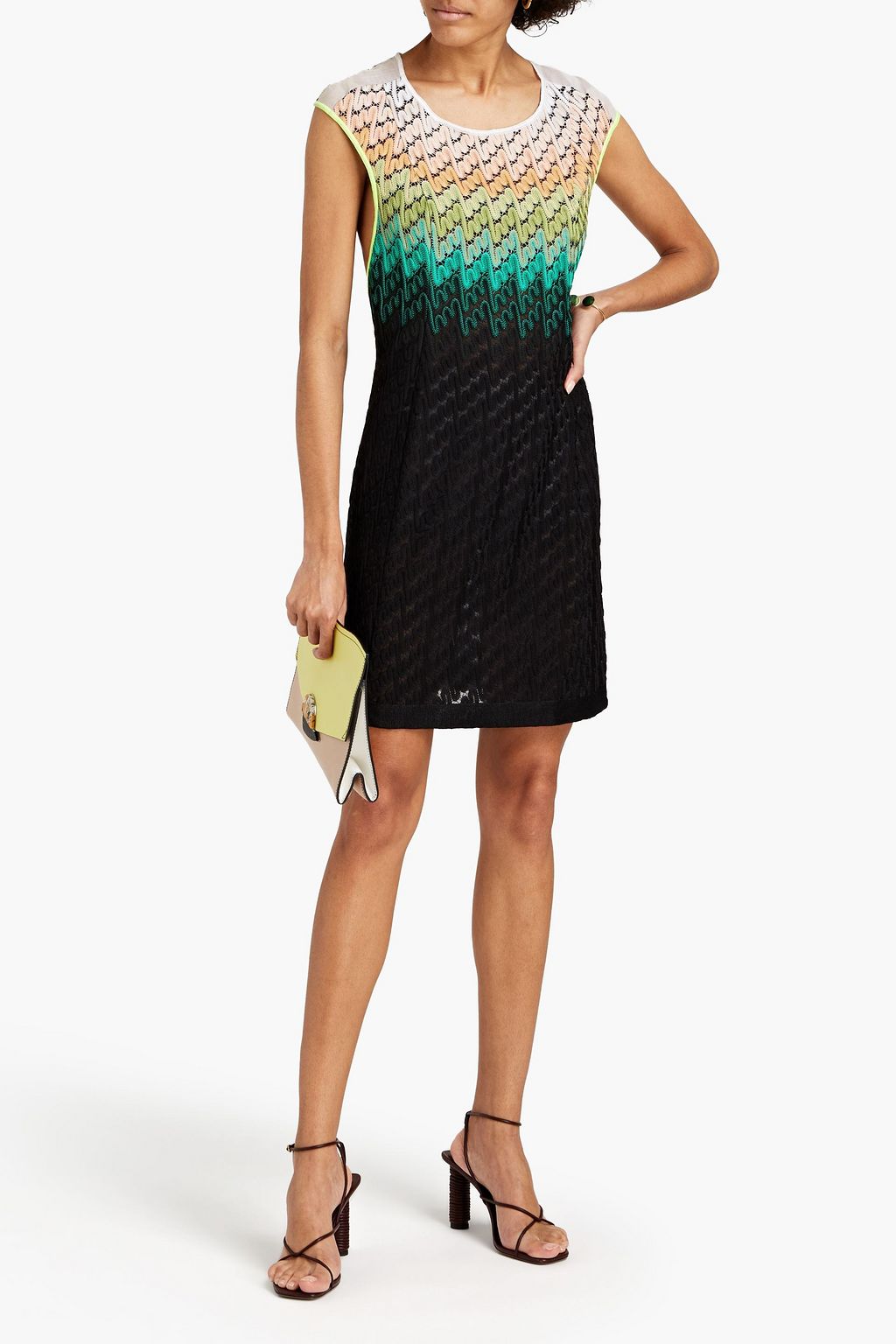 MISSONI Dégradé crochet-knit mini dress