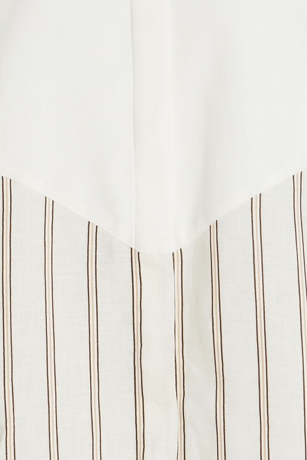 BY MALENE BIRGER Aglaja piqué-paneled striped linen-blend shirt