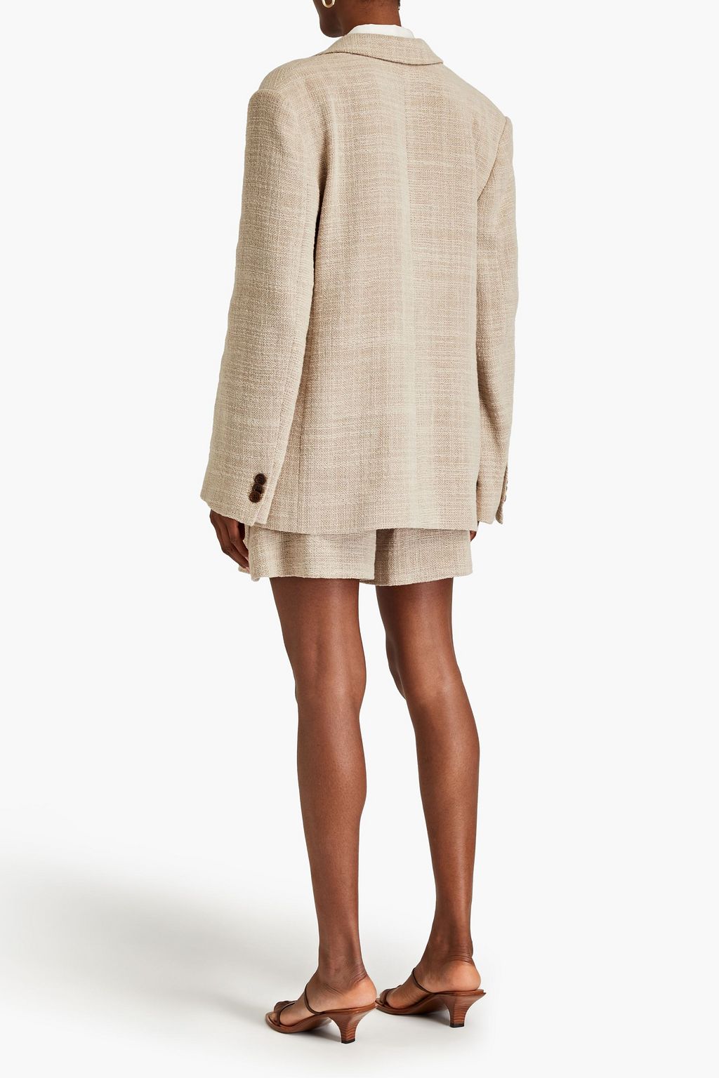 BY MALENE BIRGER 코튼 혼방 캔버스 블레이저