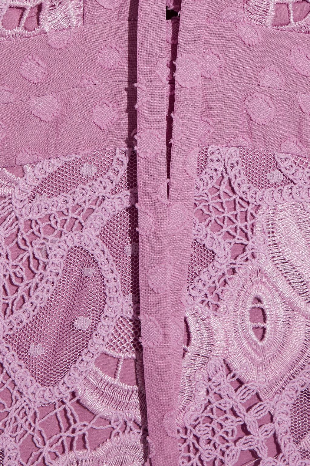 ALEXIS Zendaya cutout embroidered tulle, fil coupé and lace maxi dress