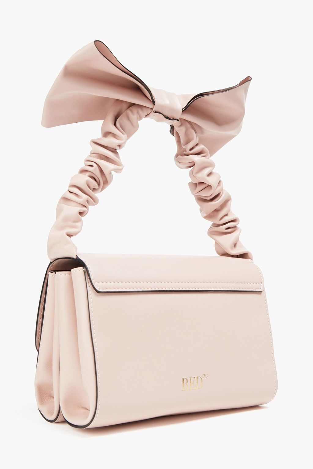 RED(V) Bow-detailed leather tote