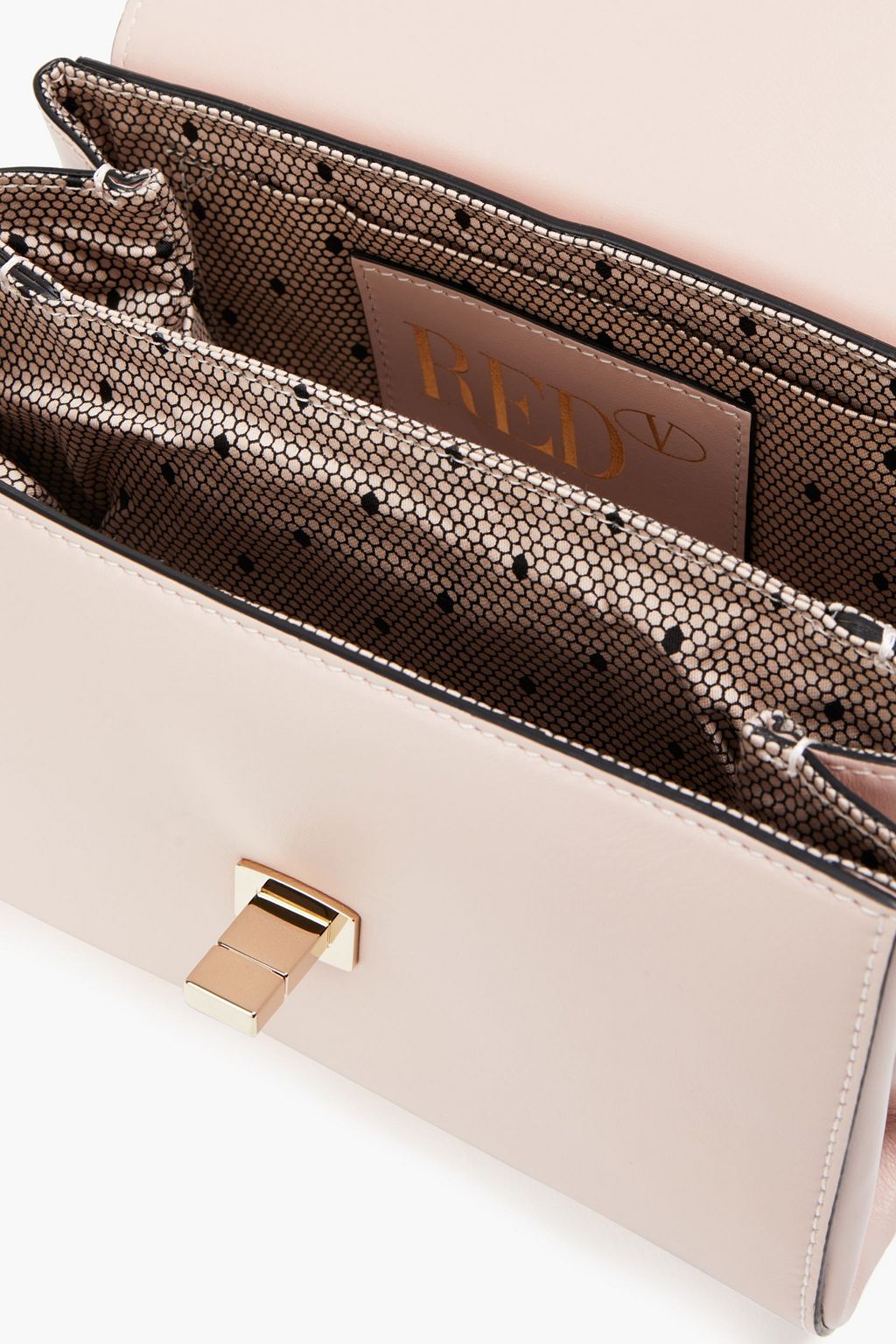 RED(V) Bow-detailed leather tote