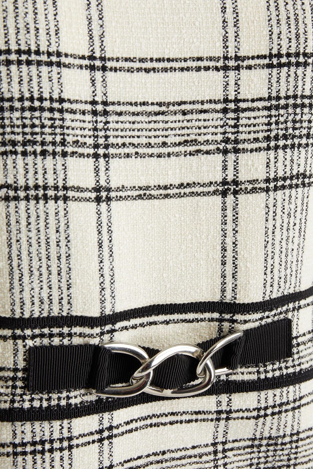 CLAUDIE PIERLOT Appliquéd checked tweed mini dress
